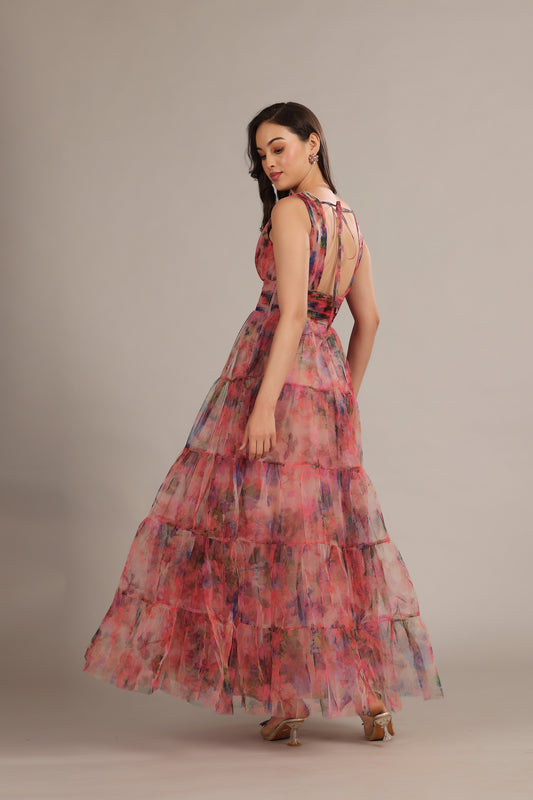 Candace Maxi Dress in Mixed Floral