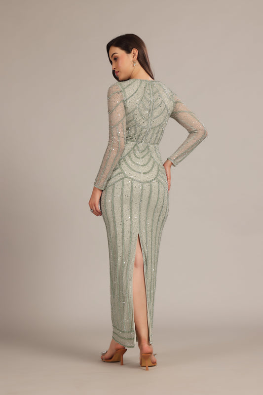 Ellis Maxi Dress in Sage Green