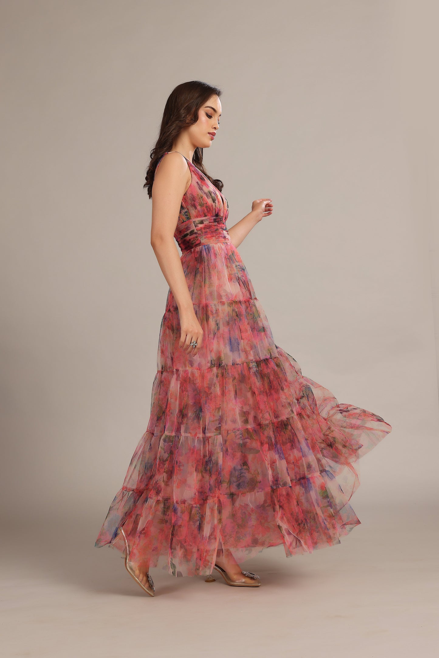 Candace Maxi Dress in Mixed Floral