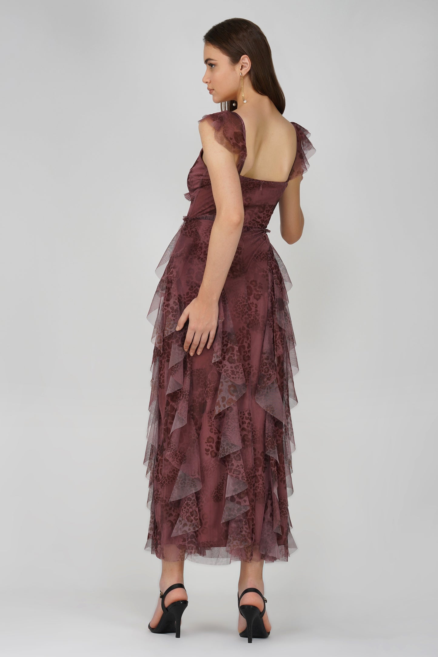 Malin Maxi Dress in Leopard Print