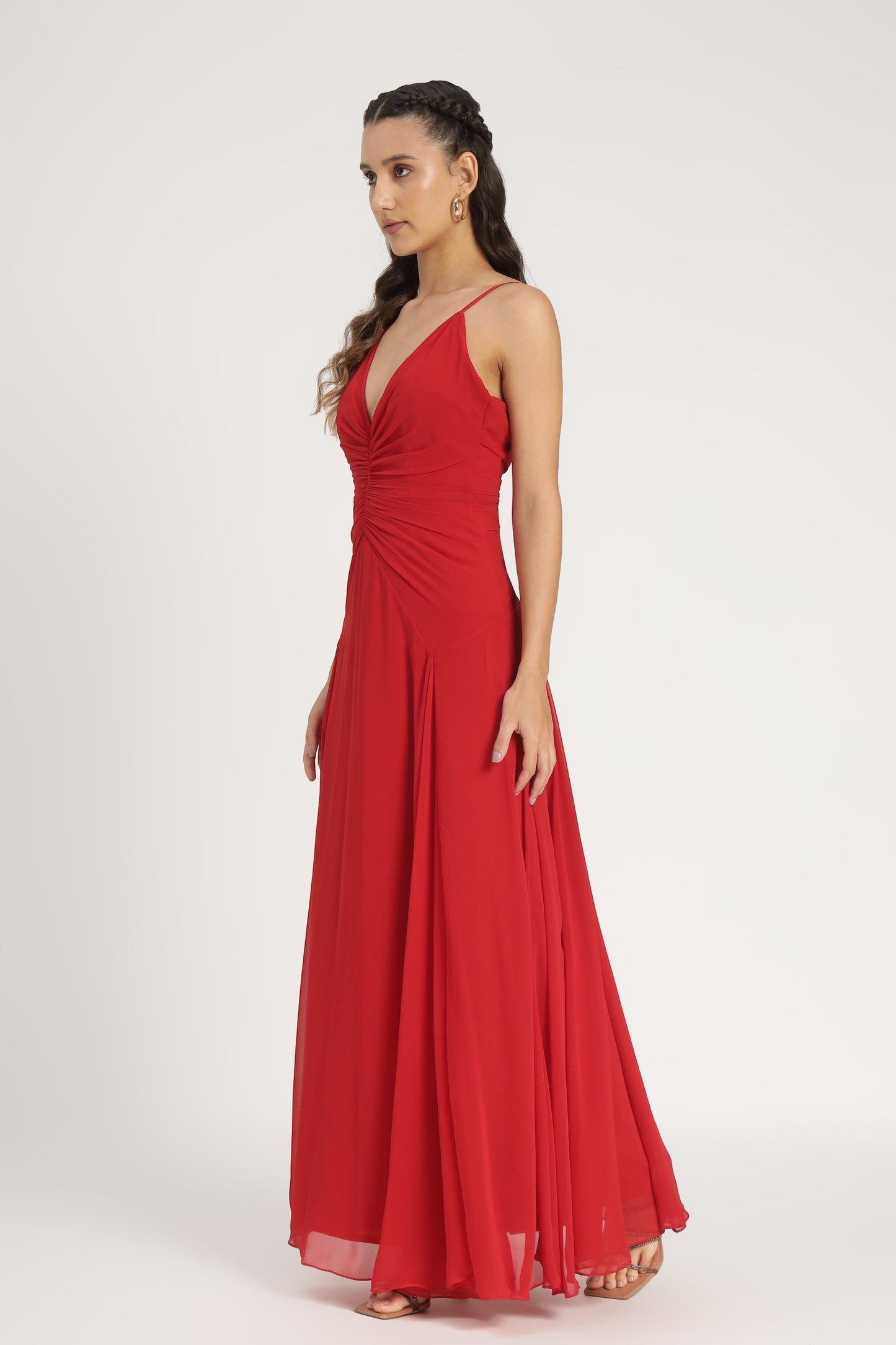 Whitley Maxi Dress in Red