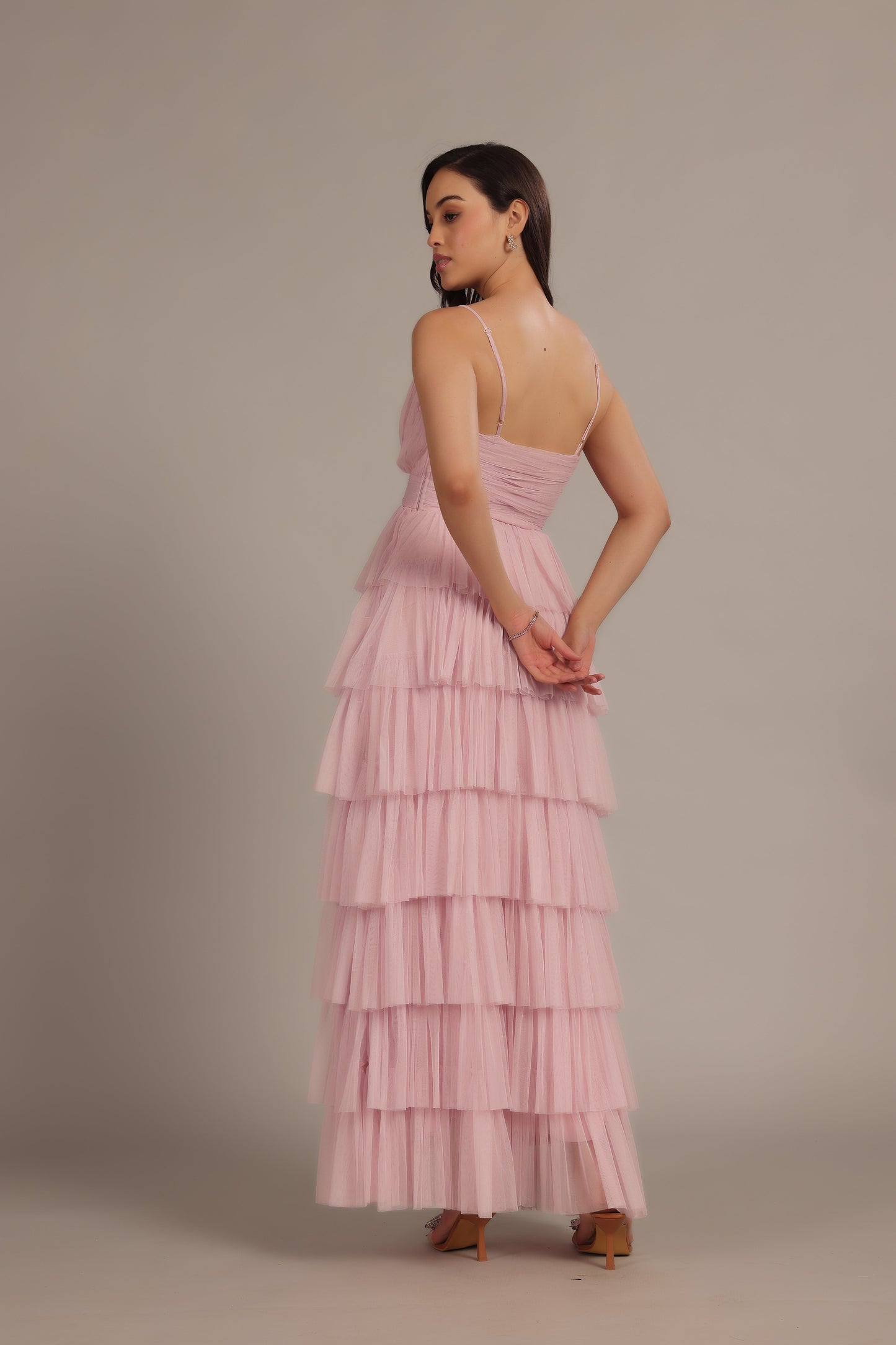 Oakley Maxi Dress in Powder Pink