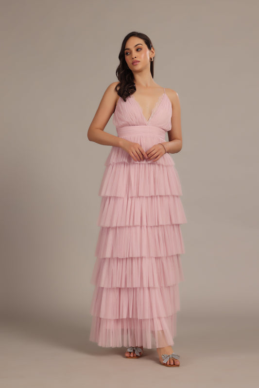 Oakley Maxi Dress in Powder Pink