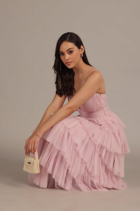 Oakley Maxi Dress in Powder Pink